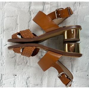 Sam Edelman Brown Woven Sandals